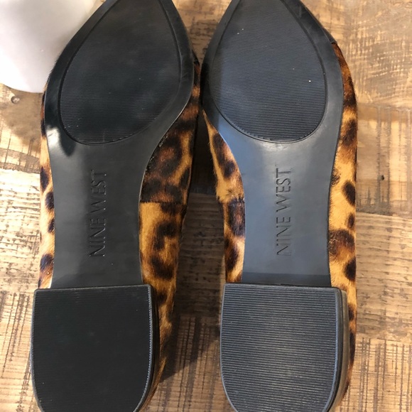 Nine West leopard leather & calf hair captoe flats - Picture 7 of 8